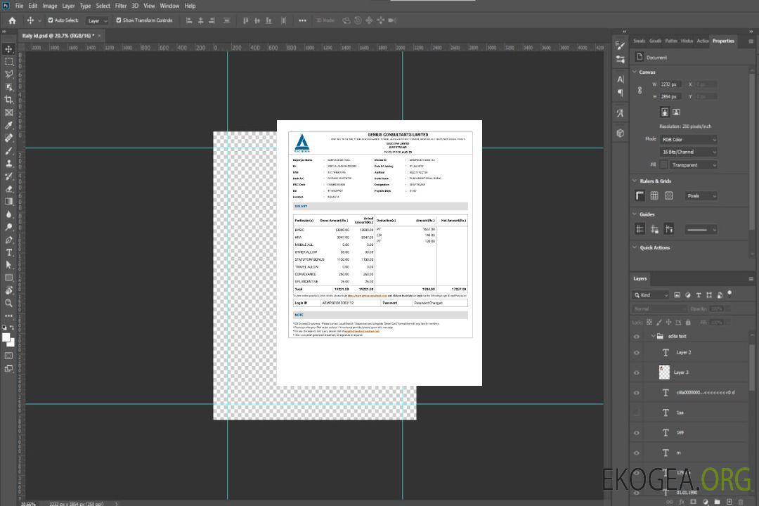 Modèle de fiche de paie Genius Consultants aux formats Word et PDF.pdf, 1 template Modèle de fiche de paie Genius Consultants aux formats Word et PDF.pdf, 1 template